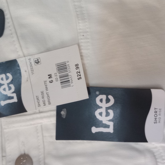 NWT Lee Mid rise short size 6 m White - Picture 4 of 7